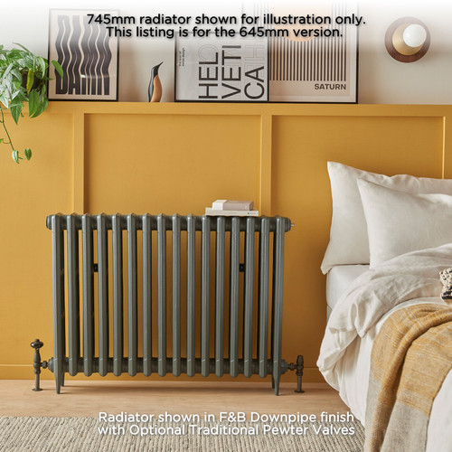 PA-VIC3-645-LS00 - Paladin Victoriana 3 Column Cast Iron Radiator H645mm x W1302mm