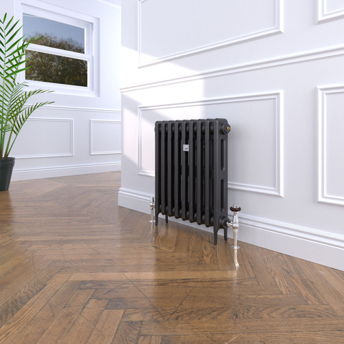 CI-GV2660-09-MET-NAT-CAST-LS00 - Gasta Victorian 2 Column Cast Iron Radiator H660mm x W586mm