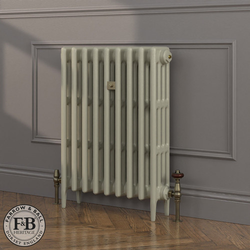 CI-RC760-GRY-FB-LS04 - Richmond Grey 4 Column Victorian Cast Iron Radiator H760mm x W1623mm
