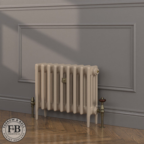CI-RC460-NEU-FB-LS04 - Richmond Neutral 4 Column Victorian Cast Iron Radiator H460mm x W1616mm