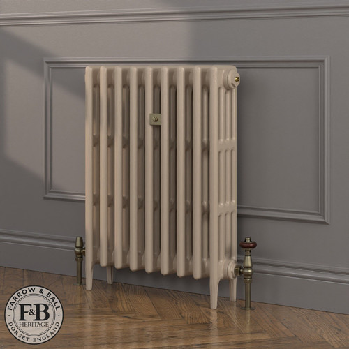 CI-RC760-NEU-FB-LS04 - Richmond Neutral 4 Column Victorian Cast Iron Radiator H760mm x W1867mm
