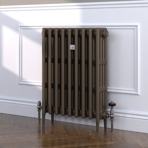 CI-RC760-BRZ-TH - Richmond Bronze 4 Column Victorian Cast Iron Radiator H760mm x W1073mm