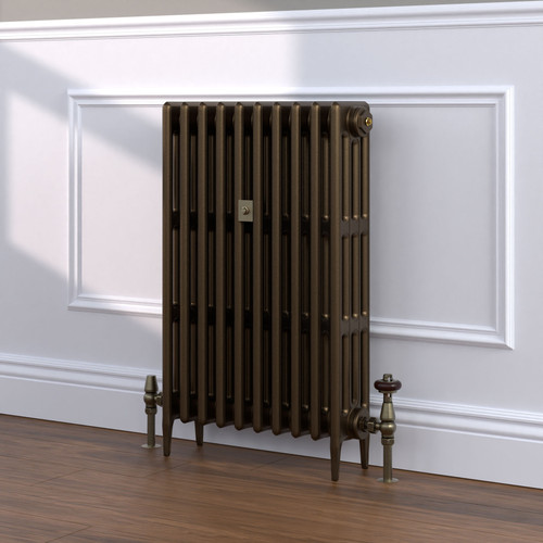 CI-RC760-BRZ-TH - Richmond Bronze 4 Column Victorian Cast Iron Radiator H760mm x W1928mm