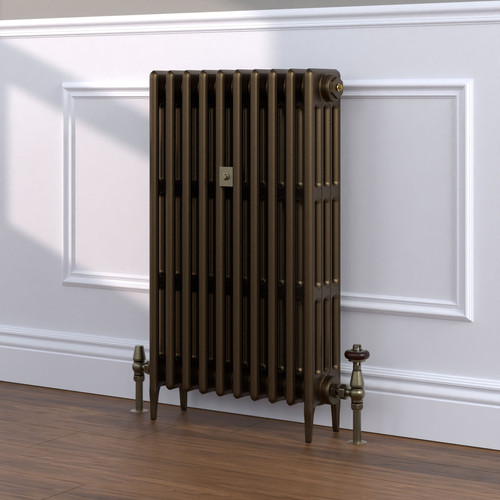 CI-RC813-BRZ-TH - Richmond Bronze 4 Column Victorian Cast Iron Radiator H813mm x W1777mm