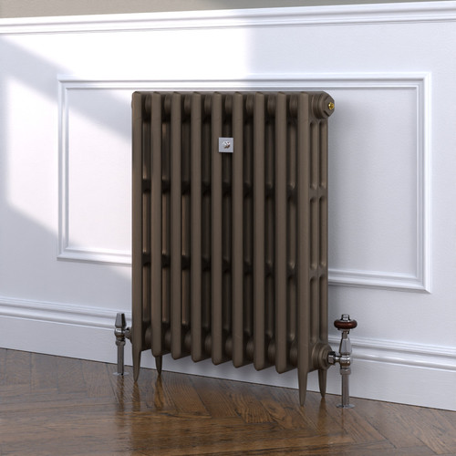 CI-SH745-BRZ-TH - Shelbourne Bronze 3 Column Victorian Cast Iron Radiator H745mm x W894mm