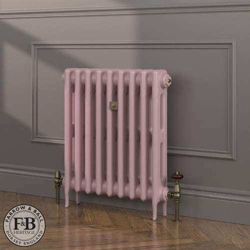 CI-RK660-PUR-FB-LS04 - Rook Purple 2 Column Victorian Cast Iron Radiator H660mm x W2486mm