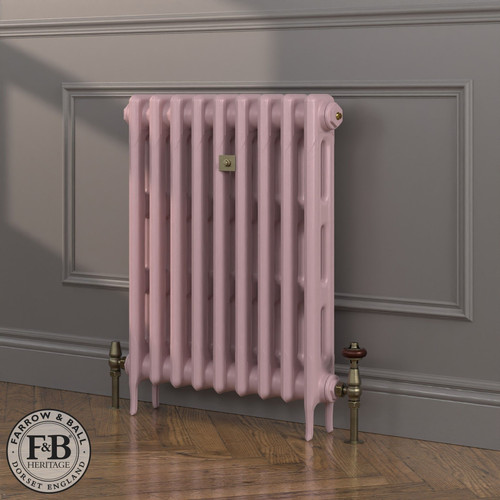CI-RK760-PUR-FB-LS04 - Rook Purple 2 Column Victorian Cast Iron Radiator H760mm x W2510mm