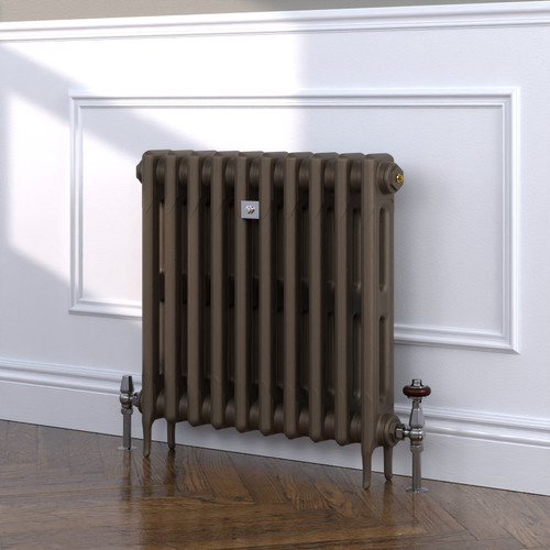CI-RK660-BRZ-TH - Rook Bronze 2 Column Victorian Cast Iron Radiator H660mm x W1812mm