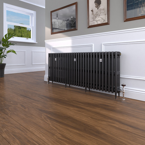 CI-SH645-30-MET-NAT-CAST-LS00 - Shelbourne 3 Column Victorian Cast Iron Radiator H645mm x W2208mm CI-SH645-30-MET-NAT-CAST-LS00 - Shelbourne 3 Column Victorian Cast Iron Radiator H645mm x W2208mm