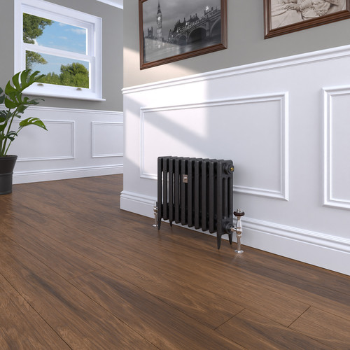 CI-SH450-10-MET-NAT-CAST-LS00 - Shelbourne 3 Column Victorian Cast Iron Radiator H450mm x W393mm CI-SH450-10-MET-NAT-CAST-LS00 - Shelbourne 3 Column Victorian Cast Iron Radiator H450mm x W393mm