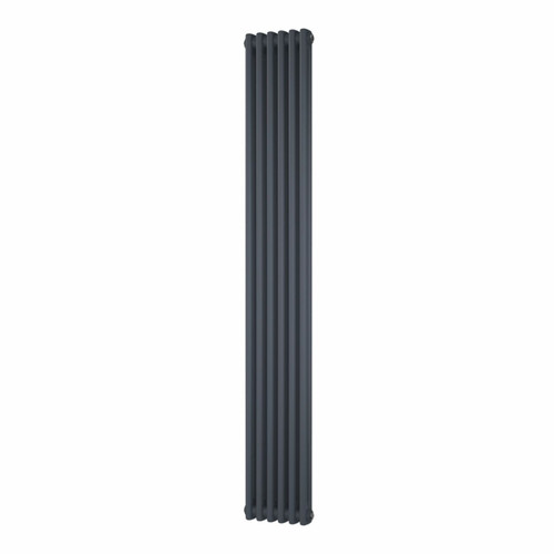 DR-A-COL-2-180284-ALT00 - Cheltenham Anthracite 2 Column Vertical Radiator H1800mm x W284mm