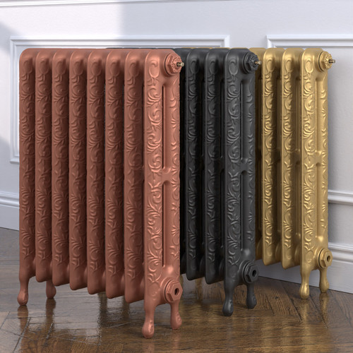 CI-CR750-MET-COPPER-NAT-CAST-GOLD-ALT00 - Cromwell 2 Column Cast Iron Radiator H750mm x W1525mm