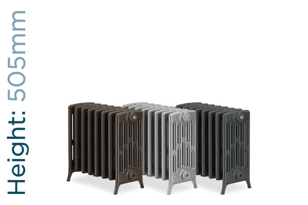 CI-NE485-6-TH - Georgian 6 Column Cast Iron Radiator H505mm x W208mm