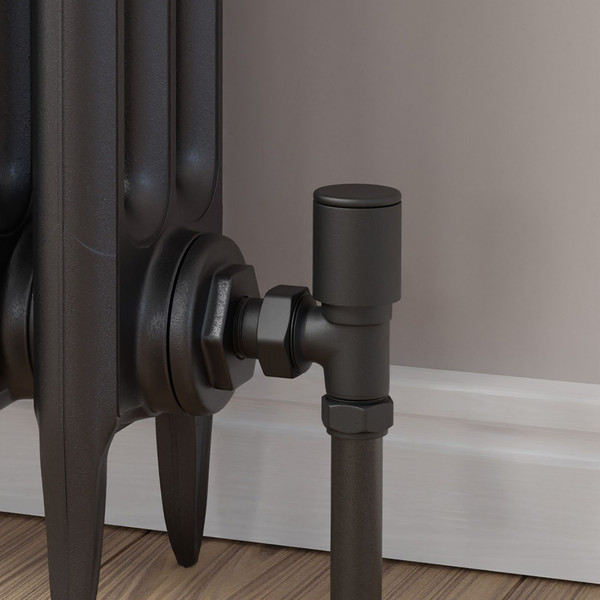 M-MAN-006-AG-A-CU00 - Marvine Modern Manual Angled Anthracite Radiator Valves