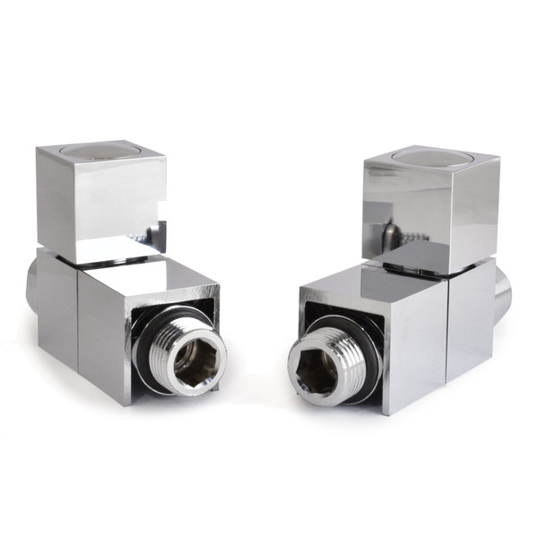 M-MAN-016-ST-C - Cubell Modern Manual Straight Chrome Radiator Valves