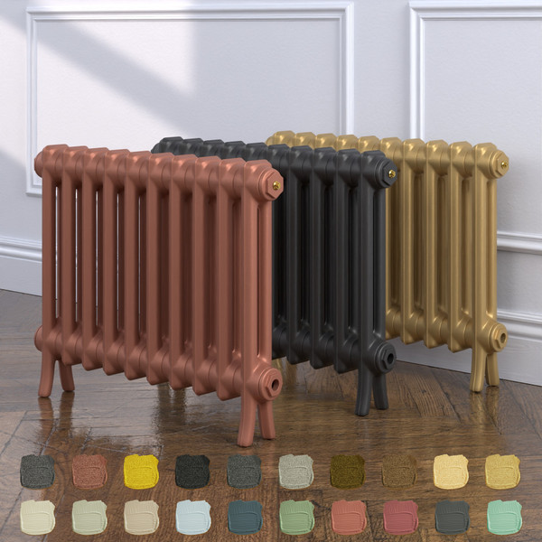CI-EL-500-TH - Elizabeth 2 Column Cast Iron Radiator H500mm x W208mm