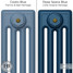 CI-RC-BLUE-003 - Richmond 4 Column Victorian Cast Iron Radiator H760mm x W2295mm CI-RC-BLUE-003 - Richmond 4 Column Victorian Cast Iron Radiator H760mm x W2295mm
