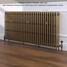 CI-RC760-30-MET-PALE-GOLD-LS01 - Richmond 4 Column Victorian Cast Iron Radiator H760mm x W2295mm CI-RC760-30-MET-PALE-GOLD-LS01 - Richmond 4 Column Victorian Cast Iron Radiator H760mm x W2295mm
