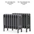 CI-CLA353-11-12 - Classic 4 Column Cast Iron Radiator H353mm x W174mm CI-CLA353-11-12 - Classic 4 Column Cast Iron Radiator H353mm x W174mm