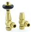 T-TRV-019-AG-BB-ALT00 - Flatford Traditional TRV Angled Brushed Brass Thermostatic Radiator Valves With Sleeves T-TRV-019-AG-BB-ALT00 - Flatford Traditional TRV Angled Brushed Brass Thermostatic Radiator Valves With Sleeves