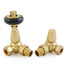 T-TRV-020-CR-UB - Flatford Traditional TRV Corner Unlacquered Brass Thermostatic Radiator Valves With Sleeves T-TRV-020-CR-UB - Flatford Traditional TRV Corner Unlacquered Brass Thermostatic Radiator Valves With Sleeves