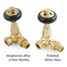 T-TRV-020-CR-UB-ALT13 - Flatford Traditional TRV Corner Unlacquered Brass Thermostatic Radiator Valves With Sleeves T-TRV-020-CR-UB-ALT13 - Flatford Traditional TRV Corner Unlacquered Brass Thermostatic Radiator Valves With Sleeves