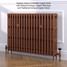 CI-GV3745-19-MET-COPPER-LS01 - Gasta Victorian 3 Column Cast Iron Radiator H745mm x W1201mm CI-GV3745-19-MET-COPPER-LS01 - Gasta Victorian 3 Column Cast Iron Radiator H745mm x W1201mm