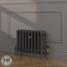 CI-RC460-BLK-FB-LS04 - Richmond Black 4 Column Victorian Cast Iron Radiator H460mm x W703mm CI-RC460-BLK-FB-LS04 - Richmond Black 4 Column Victorian Cast Iron Radiator H460mm x W703mm