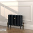 CI-RC460-BLK-LG-LS03 - Richmond Black 4 Column Victorian Cast Iron Radiator H460mm x W703mm CI-RC460-BLK-LG-LS03 - Richmond Black 4 Column Victorian Cast Iron Radiator H460mm x W703mm