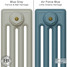 CI-RC-BLUE-001 - Richmond Blue 4 Column Victorian Cast Iron Radiator H460mm x W703mm CI-RC-BLUE-001 - Richmond Blue 4 Column Victorian Cast Iron Radiator H460mm x W703mm