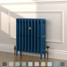 CI-RC660-BLU-TH - Richmond Blue 4 Column Victorian Cast Iron Radiator H660mm x W467mm CI-RC660-BLU-TH - Richmond Blue 4 Column Victorian Cast Iron Radiator H660mm x W467mm