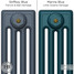 CI-RC-BLUE-012 - Richmond Blue 4 Column Victorian Cast Iron Radiator H660mm x W590mm CI-RC-BLUE-012 - Richmond Blue 4 Column Victorian Cast Iron Radiator H660mm x W590mm