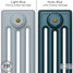 CI-RC-BLUE-008 - Richmond Blue 4 Column Victorian Cast Iron Radiator H813mm x W755mm CI-RC-BLUE-008 - Richmond Blue 4 Column Victorian Cast Iron Radiator H813mm x W755mm