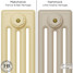 CI-RC-CREAM-013 - Richmond Cream 4 Column Victorian Cast Iron Radiator H760mm x W278mm CI-RC-CREAM-013 - Richmond Cream 4 Column Victorian Cast Iron Radiator H760mm x W278mm