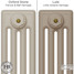 CI-RC-CREAM-016 - Richmond Cream 4 Column Victorian Cast Iron Radiator H760mm x W828mm CI-RC-CREAM-016 - Richmond Cream 4 Column Victorian Cast Iron Radiator H760mm x W828mm