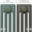 CI-RC-GREEN-025 - Richmond Green 4 Column Victorian Cast Iron Radiator H460mm x W764mm CI-RC-GREEN-025 - Richmond Green 4 Column Victorian Cast Iron Radiator H460mm x W764mm