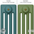CI-RC-GREEN-015 - Richmond Green 4 Column Victorian Cast Iron Radiator H660mm x W343mm CI-RC-GREEN-015 - Richmond Green 4 Column Victorian Cast Iron Radiator H660mm x W343mm