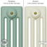 CI-RC-GREEN-001 - Richmond Green 4 Column Victorian Cast Iron Radiator H660mm x W405mm CI-RC-GREEN-001 - Richmond Green 4 Column Victorian Cast Iron Radiator H660mm x W405mm