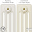 CI-RC-NEUTRAL-029 - Richmond Neutral 4 Column Victorian Cast Iron Radiator H660mm x W1146mm CI-RC-NEUTRAL-029 - Richmond Neutral 4 Column Victorian Cast Iron Radiator H660mm x W1146mm