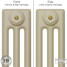 CI-SH-CREAM-003 - Shelbourne Cream 3 Column Victorian Cast Iron Radiator H745mm x W402mm CI-SH-CREAM-003 - Shelbourne Cream 3 Column Victorian Cast Iron Radiator H745mm x W402mm