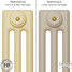 CI-SH-CREAM-013 - Shelbourne Cream 3 Column Victorian Cast Iron Radiator H745mm x W832mm CI-SH-CREAM-013 - Shelbourne Cream 3 Column Victorian Cast Iron Radiator H745mm x W832mm