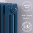 CI-SH-BLU-CU00 - Shelbourne Blue 3 Column Victorian Cast Iron Radiator H450mm x W871mm CI-SH-BLU-CU00 - Shelbourne Blue 3 Column Victorian Cast Iron Radiator H450mm x W871mm