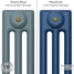 CI-SH-BLUE-013 - Shelbourne Blue 3 Column Victorian Cast Iron Radiator H645mm x W457mm CI-SH-BLUE-013 - Shelbourne Blue 3 Column Victorian Cast Iron Radiator H645mm x W457mm