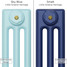 CI-SH-BLUE-016 - Shelbourne Blue 3 Column Victorian Cast Iron Radiator H645mm x W457mm CI-SH-BLUE-016 - Shelbourne Blue 3 Column Victorian Cast Iron Radiator H645mm x W457mm