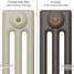 CI-SH-NEUTRAL-053 - Shelbourne Neutral 3 Column Victorian Cast Iron Radiator H450mm x W692mm CI-SH-NEUTRAL-053 - Shelbourne Neutral 3 Column Victorian Cast Iron Radiator H450mm x W692mm