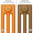 CI-SH-ORANGE-002 - Shelbourne Orange 3 Column Victorian Cast Iron Radiator H745mm x W341mm CI-SH-ORANGE-002 - Shelbourne Orange 3 Column Victorian Cast Iron Radiator H745mm x W341mm