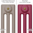 CI-SH-PINK-012 - Shelbourne Pink 3 Column Victorian Cast Iron Radiator H745mm x W341mm CI-SH-PINK-012 - Shelbourne Pink 3 Column Victorian Cast Iron Radiator H745mm x W341mm