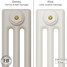 CI-SH-WHITE-003 - Shelbourne White 3 Column Victorian Cast Iron Radiator H450mm x W393mm CI-SH-WHITE-003 - Shelbourne White 3 Column Victorian Cast Iron Radiator H450mm x W393mm