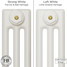 CI-SH-WHITE-008 - Shelbourne White 3 Column Victorian Cast Iron Radiator H450mm x W393mm CI-SH-WHITE-008 - Shelbourne White 3 Column Victorian Cast Iron Radiator H450mm x W393mm