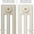 CI-SH-WHITE-011 - Shelbourne White 3 Column Victorian Cast Iron Radiator H450mm x W871mm CI-SH-WHITE-011 - Shelbourne White 3 Column Victorian Cast Iron Radiator H450mm x W871mm